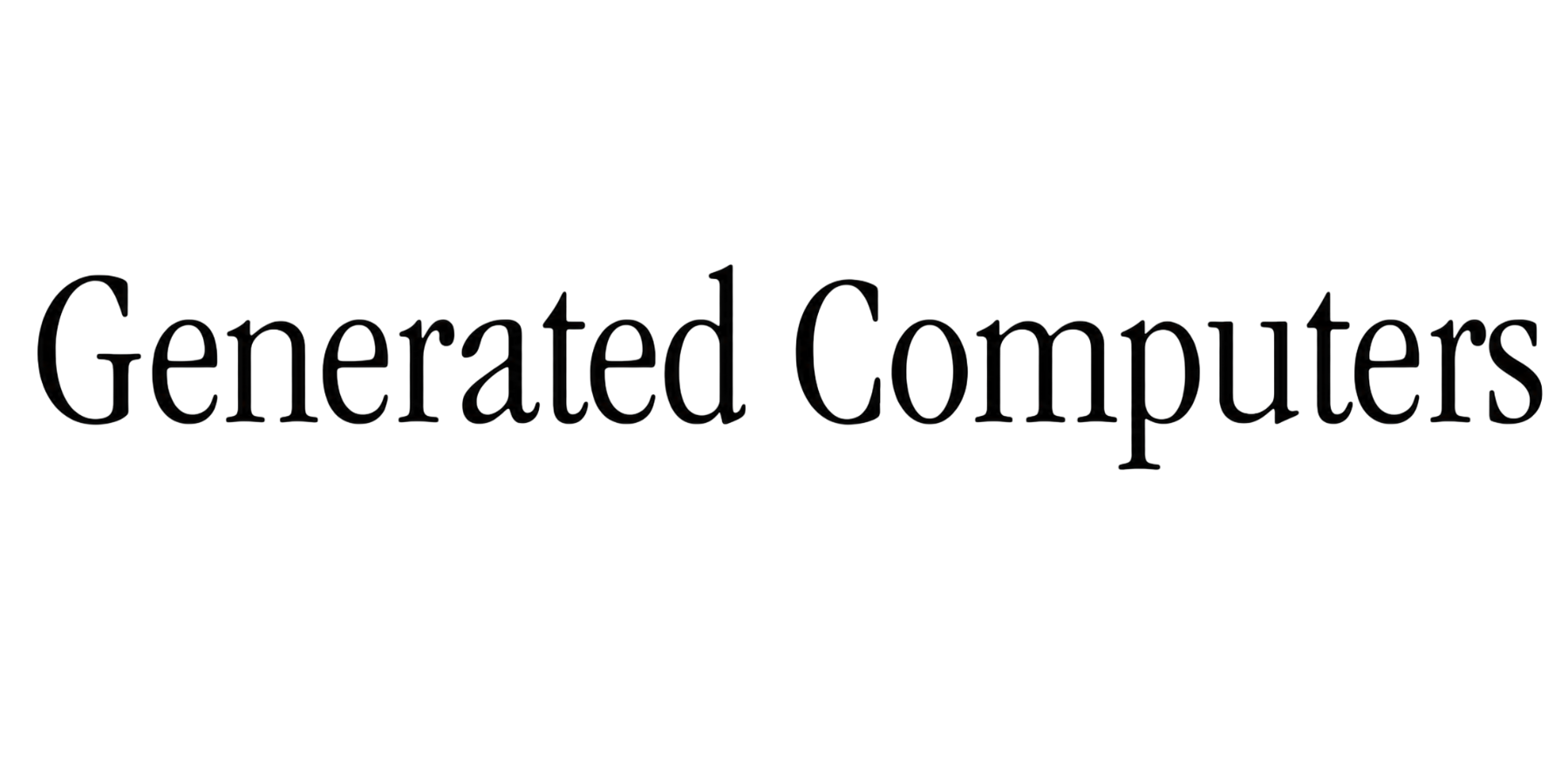 Generated Computers